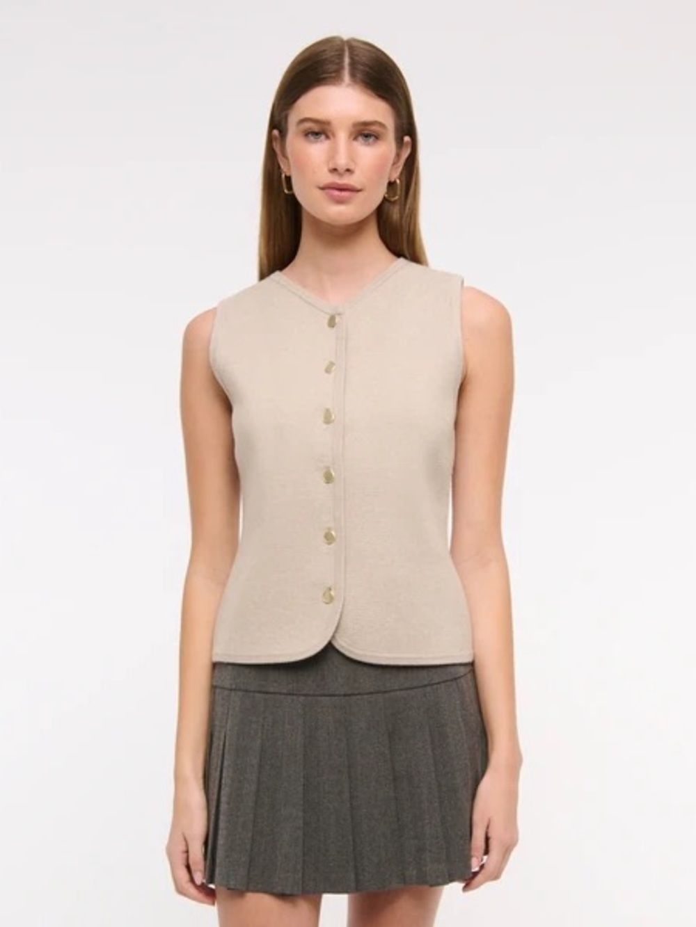 Abercrombie & Fitch Mara High-V LuxeLoft Sweater Vest